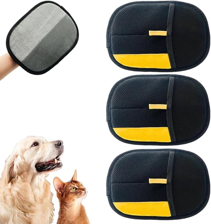 Fiopet 2025 Upgrade Pet Hair Remover Electrostatic Gloves, Reusable Pet Hair Removal Glove for Cats & Dogs, Premium Cat & Dog Hair Remover Mitt for Couch Furniture Carpet Car Seat (3)