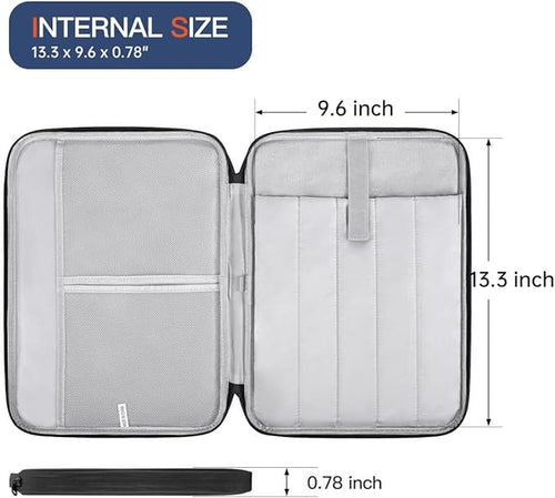 13 Inch Laptop Carrying Sleeve for 2025 Apple MacBook Air 13 Inch Laptop with M4 chip A3240, MacBook Air 13.6" M3 A3113 2024 / M2 A2681 2022 Protective Bag Case with Handle Pocket - Black