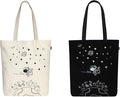 Ecoright Tote Bag for Women with Zipper, Small Tote Bag, Canvas Bag, Reusable Cotton Bag for Beach, Grocery, School & Work