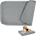 Waterproof Dog Bed Cover Replacement Washable, Easy to Clean, Pet Hair Resistant, Heavy Duty Oxford, Zipper Closure, Indoor/Outdoor Use, Fits 36 Inch Dog Crate - Large - 35"x 22"x 3.5" - Grey