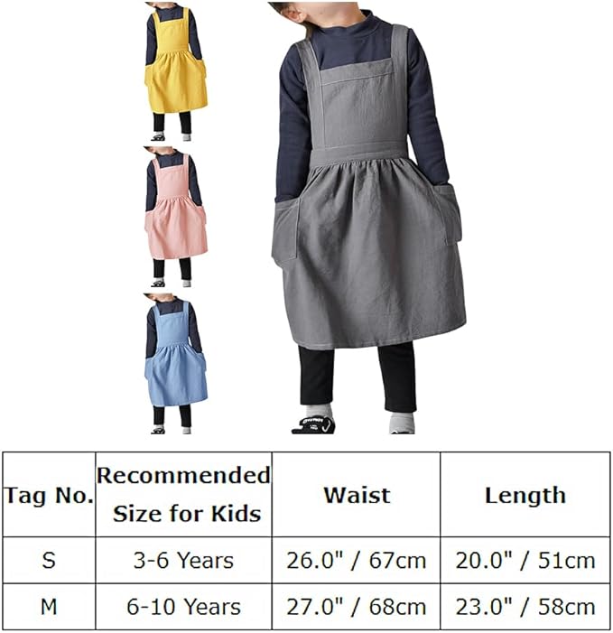 ODIZLI Frill Apron for Women Cotton Cross Back Vintage Ruffle Apron for Garden Cooking Aprons