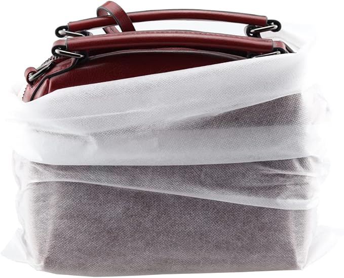 Ginojex Non-woven Fabric Storage Bags 10Pcs Travel Shoe Bags Dust Cover Pouch Portable Drawstring Home Packing Bags (Small)