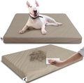 GUANGDEEN Dog Bed Medium Size Dog, Outdoor Vegan Leather Pet Beds with Waterproof Covers, Orthopedic Large Pet Crate Mat