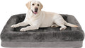 Orthopedic Dog Bed for Medium and Large Dogs Pet Bed with Sides Waterproof Dog Couch with Washable Removable Cover and Egg Crate Foam Pet Sleeping Mat with Anti-Slip Bottom