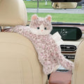 WASTROYAL Cute Cat Car Tissue Box Cover with Plush Doll, Hanging Vehicle Interior Organizer, Adorable Auto Decoration & Practical Accessory (Pink)