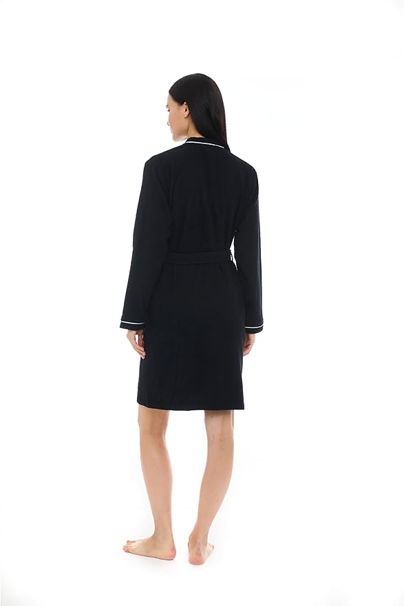 Seritaine Short Robes for Women, 100% Turkish Cotton Womens Robe, Luxury, Terry Cloth Long Spa Bathrobe