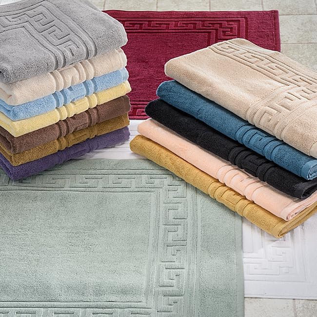 Superior Hotel & Spa Quality Bath Mat Set of 2, Made of Long-Staple Combed Cotton, Durable and Washable 100% Cotton Bathroom Mat 2-Pack, Royal Purple, 22" x 35"