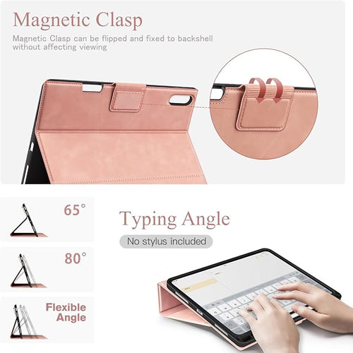 Antbox Case for iPad Air 11-inch M3 (2025) / M2 (2024), iPad Air 5th/4th Generation 10.9'' Vegan Leather with Pencil Holder Typing Angle Auto Sleep/Wake Muti-Stand