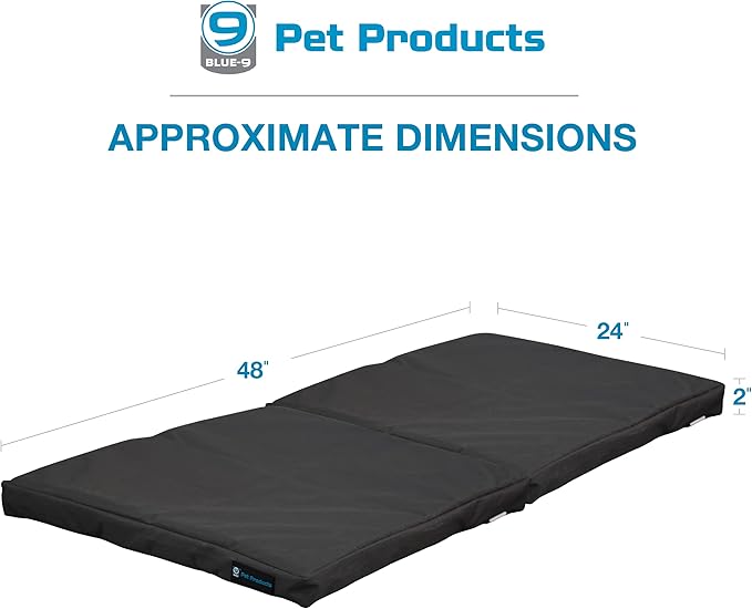 Blue-9 Pet Products Restore+ Double Dog Bed, Durable, Water Resistant, and Washable Design, 24” x 48”
