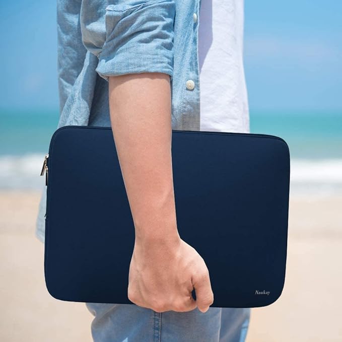 14 Inch Laptop Case, Resistant Neoprene Laptop Cover/Notebook Computer Pocket Case/Tablet Briefcase Carrying Bag for 14 inch HP, Lenovo, Asus Notebook, Ultrabook, Dark Blue