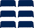 BRILLMAX 6 Pack Navy Blue Tablecloths for 8 Foot Rectangle Tables 90 x 156 Inch - 8ft Rectangular Bulk Linen Polyester Fabric Washable Cloth Cover for Wedding Reception Banquet Birthday Party