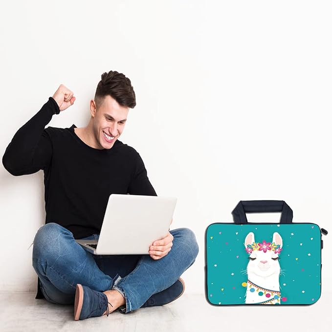 AMARY 11.6" 12" inch Laptop Handle Bag Neoprene Notebook Carrying Pouch Chromebook Sleeve Ultrabook Case Tablet Cover Fit Apple MacBook Air HP DELL Lenovo Asus Samsung (Alpaca)
