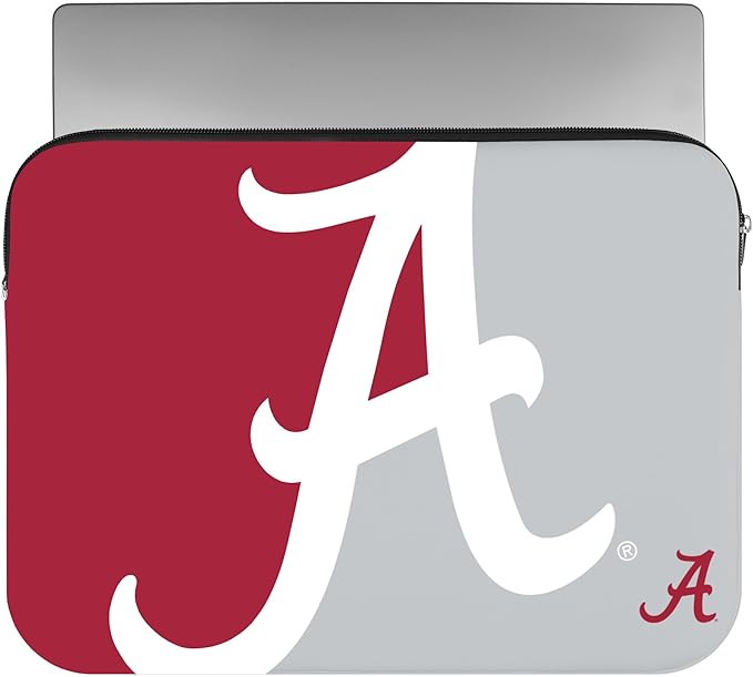 FOCO NCAA Official 15" Inch Colorblock Primary Logo Zipper Laptop Computer Sleeve Case Bag (Alabama Crimson Tide)