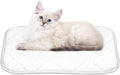 NWK Fluffy Self Warming Cat Mat, Cat Blanket, Thermal Dog Mat, Washable, Non-Slip Bottom for Sofa & Crate & Kennel & Car Seat (Creamy White, Small (20'' X 16'' X 0.4''))