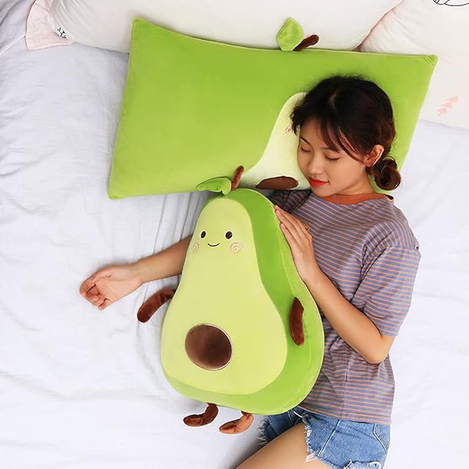 MMTTAO Stuffed Animal Avocado 15 Inch Plush Toys Squishy Snuggle Soft Kawaii Food Shaped Plushies Fruit Series Cute Dolls Collection Hugging Cushion Birthday Gifts for Kids Child Boys Girls, 15Inches
