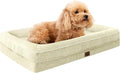 TaiBest Waterproof Memory Foam Dog Beds for Small Dogs Non-Slip Orthopedic Dog Beds Washable Couch Pet Bed with Removable Cover (Beige, Small)