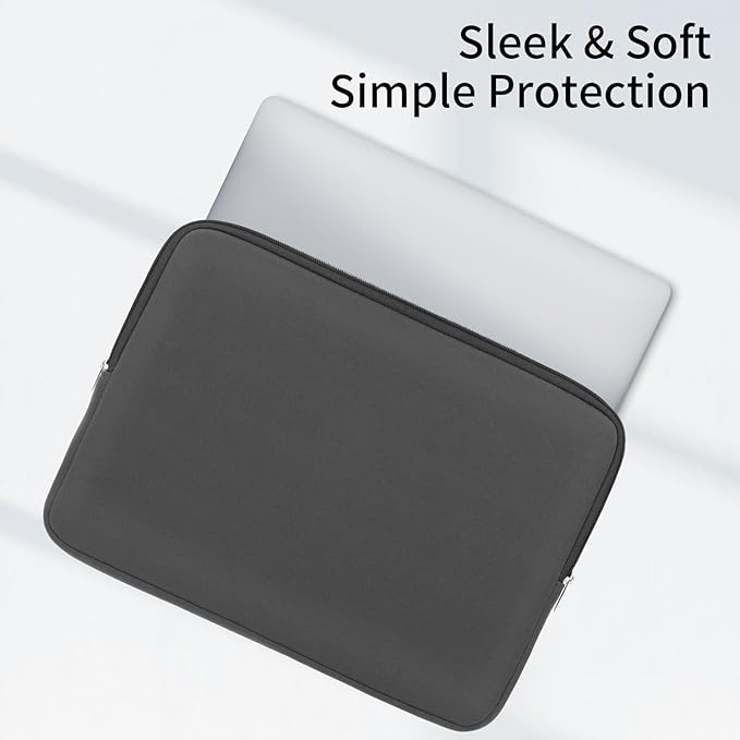 RAINYEAR 16 Inch Laptop Sleeve Protective Soft Case with Accessories Pouch, Specially Compatible with 16" MacBook Pro M1 M2 M3 M4 Pro/Max A2141 A2485 A2780 A2991 A3403 A3186 (Gray, Upgraded Version)