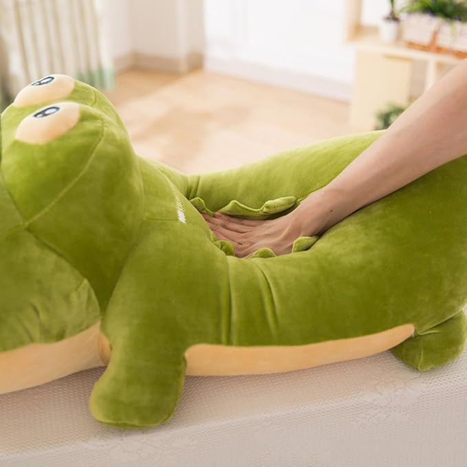 VSFNDB Crocodile Plush Toy Stuffed Animal 26 Inch Green Large Giant Alligator Animal Stuffed Plushies Super Soft Cute Cuddly Pillow Cushion Stuff Dolls Xmas Gift for Children Kid Boys Girls, 26Inches