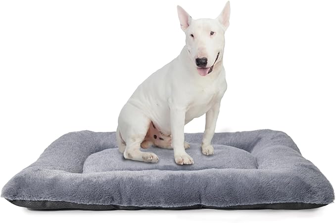 36 Inch Dog Crate Bed for Middle and Large Dogs,Ultra Soft Dog Beds for Crates 36 x 24 Washable with Anti-Slip,Comfy Fluffy Kennel Pad for Dogs Cozy Sleeping Mat,Dark Grey