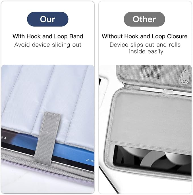12.9 Inch Tablet Sleeve for Samsung Galaxy Tab S10+ Plus/S9+ S8+/S7+ Plus/S7 FE,iPad Pro M5 M4 13 2025/Air M2 13/Pro 12.9, 12.4" Microsoft Surface Laptop Go 2/11 Snapdragon/10/9/8 Carrying Bag-Purple
