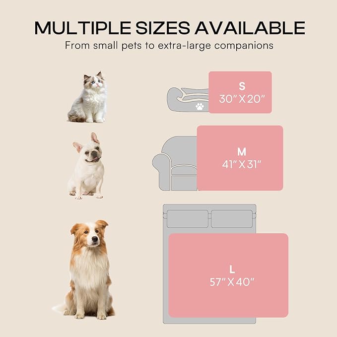 Luciphia Small Dog Blanket Washable Pet Bed Cover Soft Fluffy Puppy Blanket with Premium Fleece 300GSM Cozy Calming Cat Blankets for Indoor Cats Pink 41x31 inch