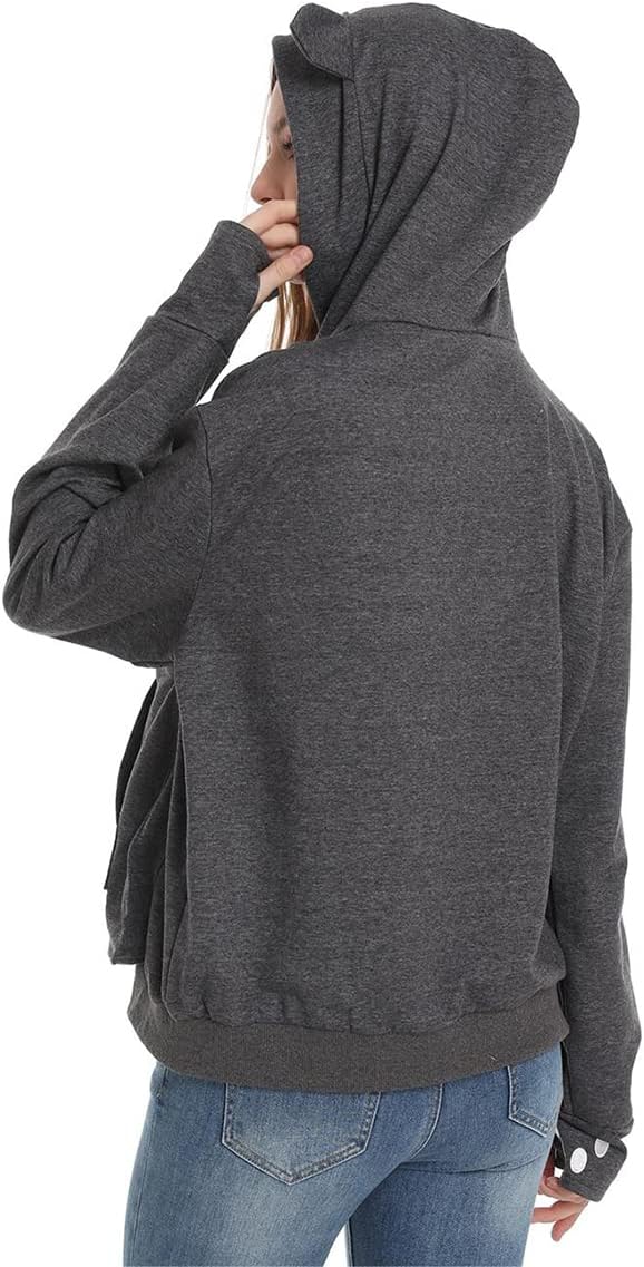LINYUCHEN Cat Dog Pouch Hoodie Large Pet Pouch Sweatshirt Puppy Kitten Holder Carrier Pullover Shirt Unisex Hoodies