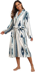 RONGTAI Womens Bathrobe Ladies Fleece Plush Warm Long Robes Fleece Nightgown Sleepwear