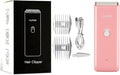 Tileon Dog Clippers,Quiet Washable USB Rechargeable Cordless Dog Grooming Kit,Electric Pets Hair Trimmers Shaver Shears for Dogs and Cats Pink
