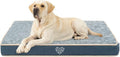 VANKEAN Waterproof Dog Crate Pad Bed Mat Reversible (Warm&Cool), Removable Washable Cover & Waterproof Inner Lining, Pet Crate Mattress for Cats and Dogs, Joint Relief Dog Bed for Crate, Navy-X-Large