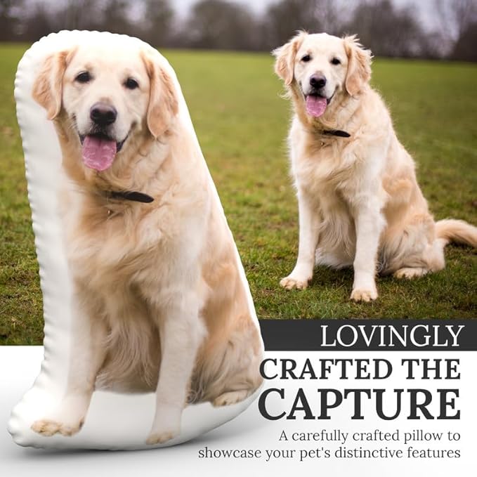 Ships Next Day, Made in USA, Custom Pillow from Photo - Shaped Cutout Personalized Pillow - Dog/Cat/Family/Friends Face/Cars/Logos - Double Sided - 8 Sizes -Funny Pillows - Pet Memorial (32 Inch)