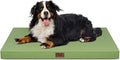 Tail Stories Outdoor Extra Large Dog Crate Bed, XXL Waterproof Dog Bed for Giant Breeds Dogs, 47x29 Inch Orthopedic Egg Crate Foam Pet Mat with Removable Cooling Cover, Light Green