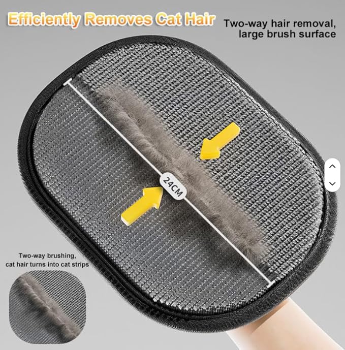 Pet Hair Removal Glove for Dogs & Cats – 1 PC Single Grooming Mitt, Double-Sided Electrostatic Design, Reusable, Washable, Gentle Massage
