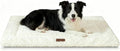 Reversible Dog Bed Mat for Large Dogs - Orthopedic Double-Sided Crate Pad, All-Season Cooling & Warmth, Ultra Soft Machine Washable Pet Bed, Fits 47x29 Inch Metal Kennel & Furniture, Beige