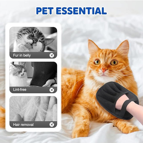 2PCS Pet Hair Removal Glove for Cats Dogs,2025 Electrostatic Pet Hair Remover Grooming Removal Gloves for Pets Hair,Hair Remover Gloves for Couch Clothes Carpet Bed Furniture Pet Grooming (2 Pack)