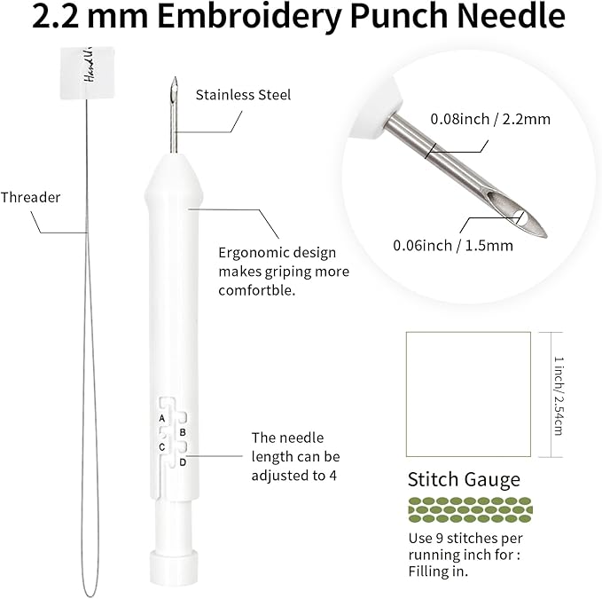 HAND U JOURNEY 6Pcs Food Series Embroidery Punch Needle Refrigerator Magnets Set – Rug Punch DIY Craft Kit for Adults and Beginners