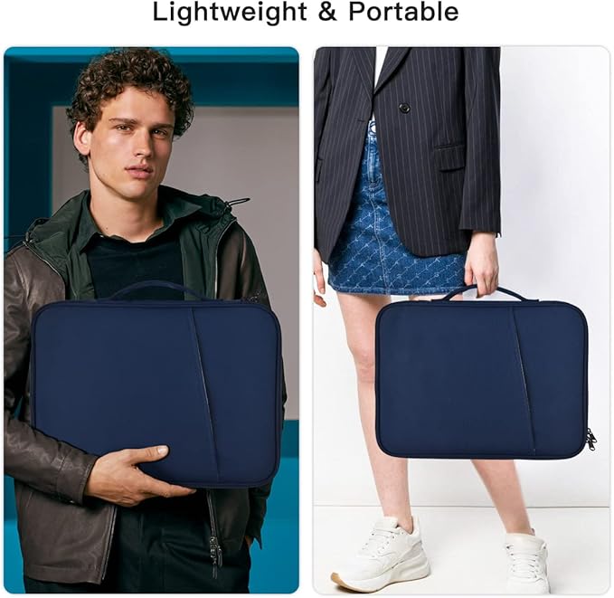 12.9 Inch Tablet Carrying Bag for Samsung Galaxy Tab S9+ Plus/S8+/S7+ Plus/S7 FE 12.4" & 13 inch iPad Pro M5 M4, iPad Air M3 M2 2025 2024, Surface Pro 11 Snapdragon,10,9,8,X,7+,7,6,5 Sleeve Case-Blue