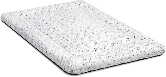 WAYIMPRESS Washable Dog Bed Crate Pad for Medium Large Size, Soft Kennel Pad Crate Mat for Dog Cage Anti-Slip Comfy Pet Bed,35" x 22",Gray