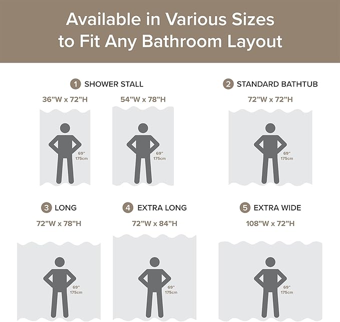 Madison Park Shower Curtain Spa Waffle Weave Stall Shower Curtain for Bathroom 3M Scotchgard Moisture Management, Spa Quality Modern Shower Curtains for Bathroom, Stall 36x72'' Taupe Ombre