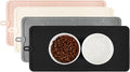 Dahaiwua Waterproof Pet Placemat,Feeding Mats,Non Slipping Cat Food Mats,Cat Food Mats for Floor with Lip,Dog Food Mat-Beige