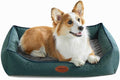 Tidore Orthopedic Dog Beds for Medium Dogs, Durable Egg Crate Foam Sofa Dog Bed wit Washable Removable Cover,Waterproof Lining,Pet Bed for Large Dogs (Olive Green, 31.5" L x 25.2" W x 7" Th)