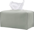 Hapforever 1PC Extra Large Rectangle Tissue Box Cover, PU Leather Rectangular Tissue Box Holder with Bottom Belt Plus Size Tissue Box Organizer for Bathroom/Car/Hotel/Office (9.5’’x5’’x5’’, Grey)