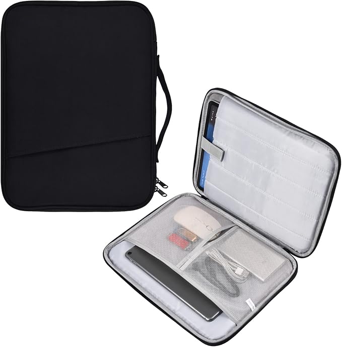 9-11 Inch Tablet Sleeve Case for 11-Inch iPad Pro M5 M4/Air M2 M3 2024 2025/Air 10.9"/Samsung Galaxy Tab S11 S9 S8 11"/A8/A9+,Samsung Galaxy Tab S7/A7/S6 Lite 10.4"/S5e/S4/S3/S2/S/Pro/Note Pouch-Black