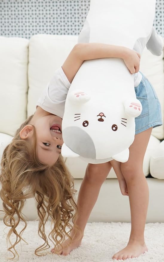 Dalmao 36" Cat Stuffed Animal, Soft Long Pillow Doll Cute Cartoon Kitten Plush Body Pillow Plushies Toy Gift for Kids, Girls, Birthdays, Valentine's, Christmas