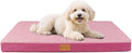 Patas Lague Orthopedic Dog Bed for Small Dogs 20''X15'', Soft Waterproof Egg Crate Foam Small Pet Crate Beds Mat with Removable Washable Cover and Non-Slip Bottom, Hot Pink
