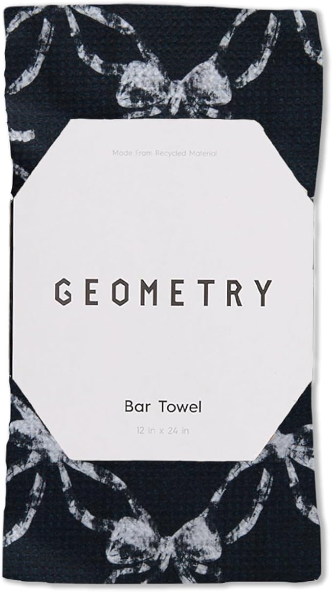 GEOMETRY Bar Towels for Kitchen - Premium Towels for Cleaning Dishes & Glassware - Absorbent & Fast Drying Kitchen Towels - Lolita, 12" x 14" - 1-Piece