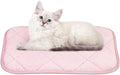 NWK Fluffy Self Warming Cat Mat, Cat Blanket, Thermal Dog Mat, Washable, Non-Slip Bottom for Sofa & Crate & Kennel & Car Seat (Blush Pink, Small (20'' X 16'' X 0.4''))