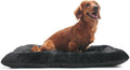 zihapgpzp 30 Inch Dog Crate Bed for Medium Size Dogs,Comfort Fluffy Plush Kennel Pad with Non-Slip Bottom,Machine Washable Pet Sleeping Mat,30"x19",Black