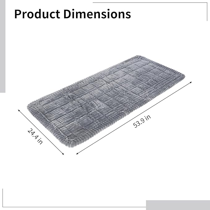 DORMIYA Backseat Dog Blanket for Car, Non-Slip Dog Bed Car Seat Protector, Soft & Cozy Dogs Blanket, Gray Machine Washable Travel Pet Mat for Cars, 24.4 x 53.9 in