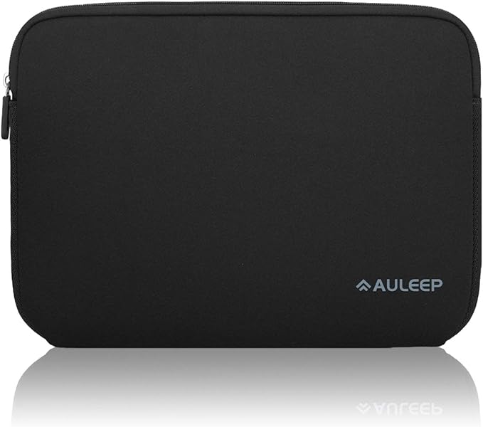 AULEEP 11-12 Inch Laptop Sleeves, Neoprene Notebook Computer Pocket Tablet Carrying Sleeve/Water-Resistant Compatible Laptop Sleeve for Acer/Asus/Dell/Lenovo/HP, Black