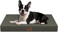 Tail Stories Outdoor Dog Bed Waterproof, Outside Orthopedic Dog Bed for Medium Dogs & Puppies, Egg Crate Foam Pet Mat with Removable Washable Oxford Cover, 30x20 Inch, Brown